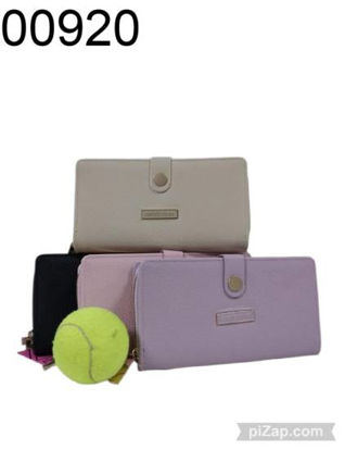 Imagen de BILLETERA AGARRATE CATALINA C/SOLAPA Y CIERRE BILLETES LILA/NEGRO/ROSA/BEIGE 9.25